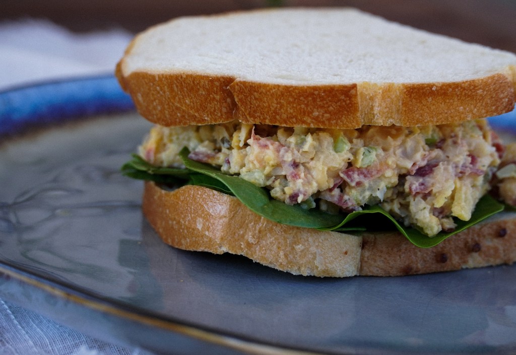 vegan chickpea salad sandwich
